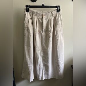 Vintage L.L. Bean Cotton Midi Skirt Tan Beige